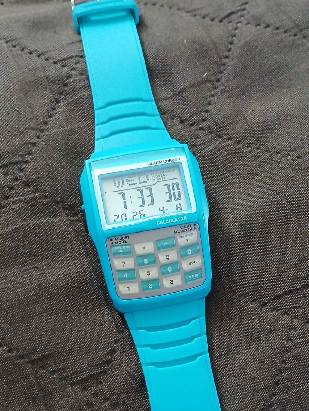 Turquoise Digital Calculator Watch - Blue